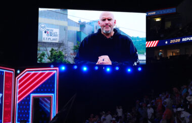 Democratic Sen. Fetterman speaks at a GOP midterm convention, fueling party-switch fears